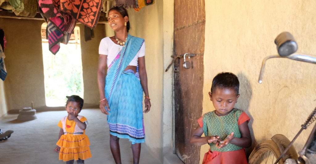 Indian woman and child