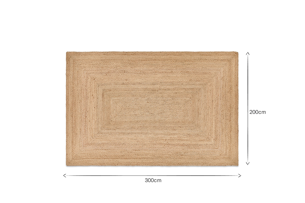 Braided Hemp Rug - Natural - Extra Large