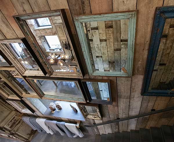 Reclaimed antique mirrors