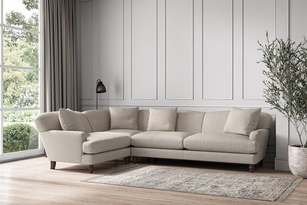 Deni Grand Left Hand Corner Sofa - Brera Linen Natural