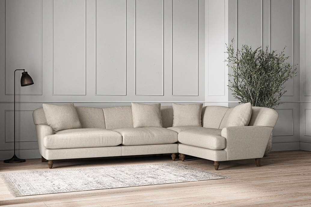 Deni Grand Right Hand Corner Sofa - Brera Linen Natural