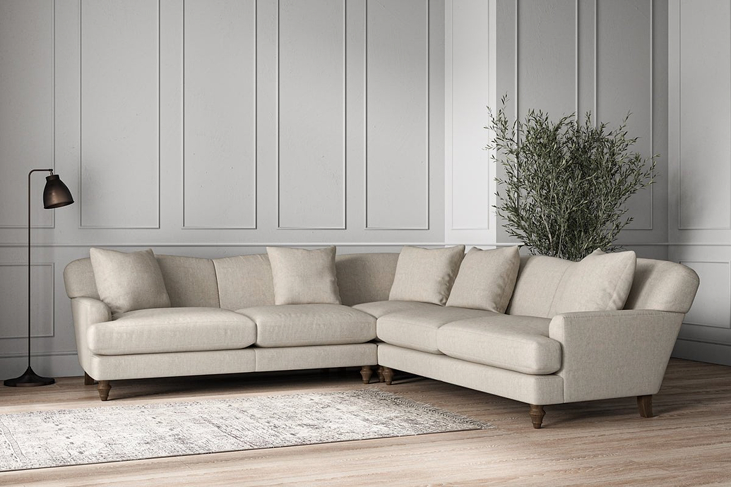 Deni Large Corner Sofa - Brera Linen Natural