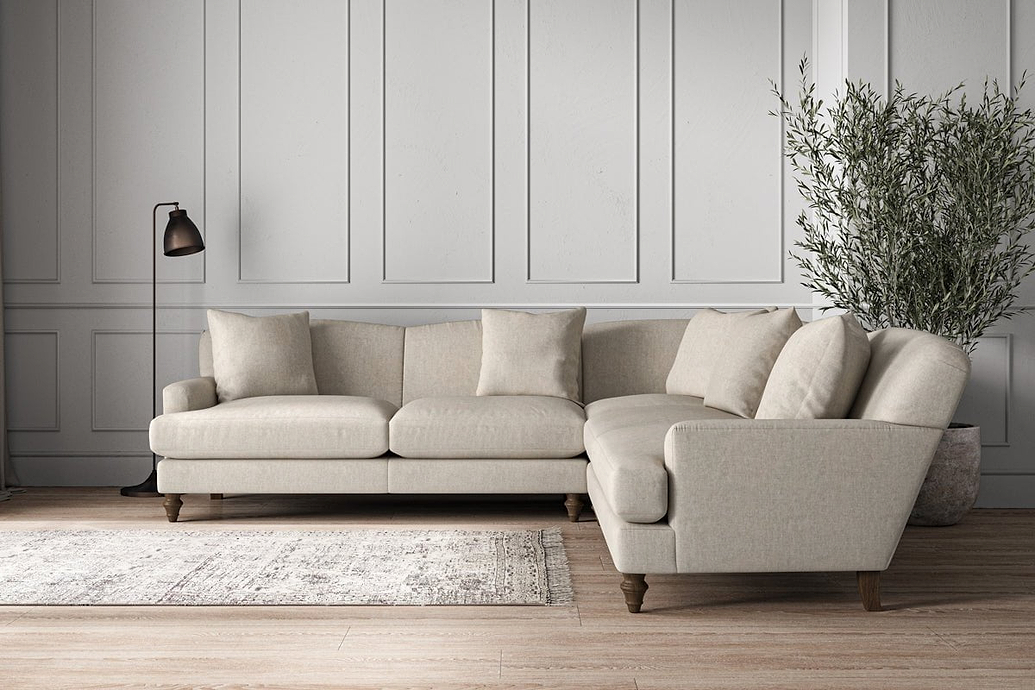 Deni Large Corner Sofa - Brera Linen Natural