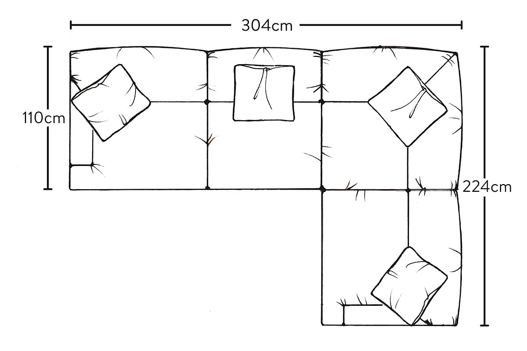 Deni Large Right Hand Corner Sofa - Brera Linen Natural