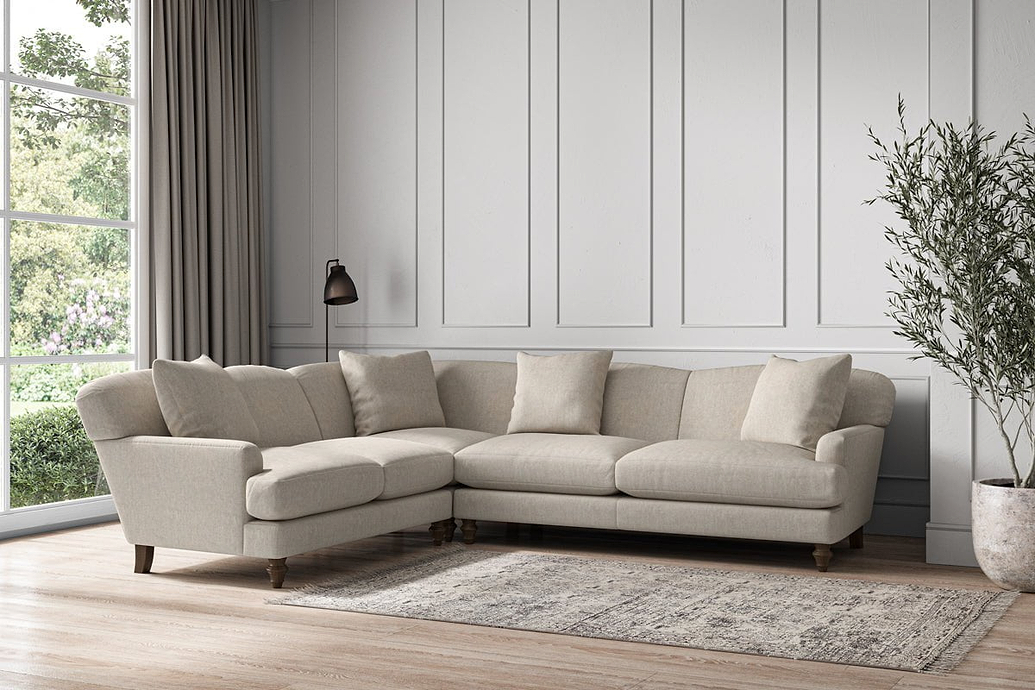 Deni Super Grand Left Hand Corner Sofa - Brera Linen Natural