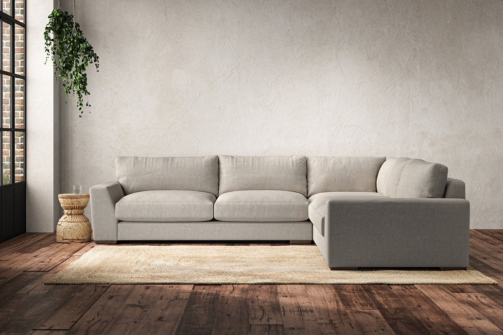 Guddu Large Right Hand Corner Sofa - Brera Linen Natural