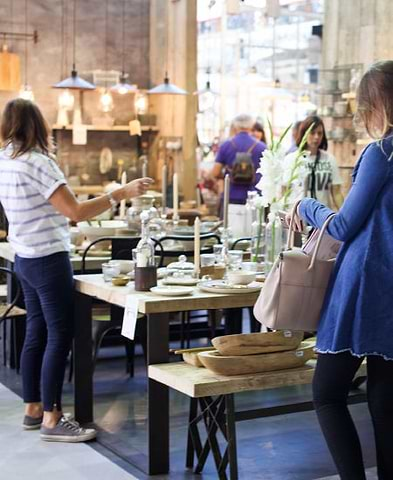 Customers shopping in-store