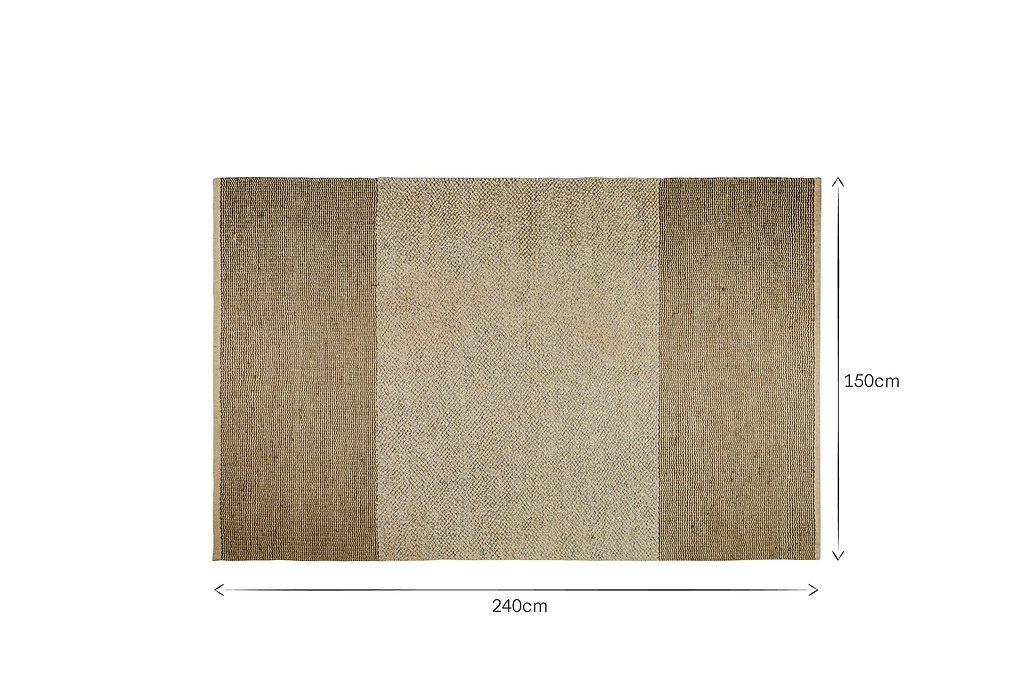 Kufri Jute Rug - Soft Blue & Brown