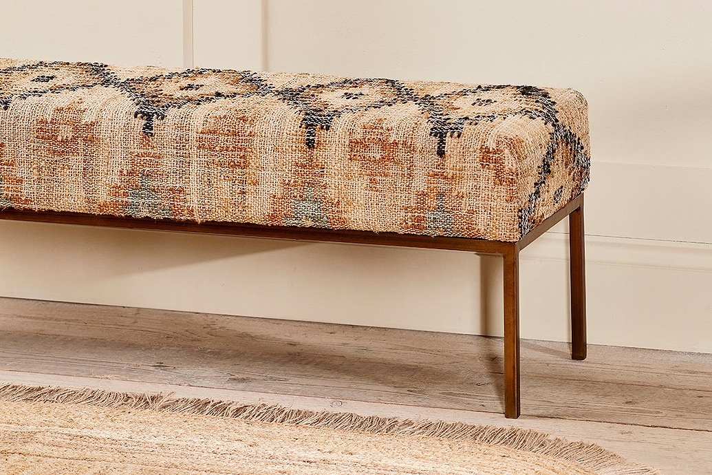 Kesu Kilim & Iron Bench