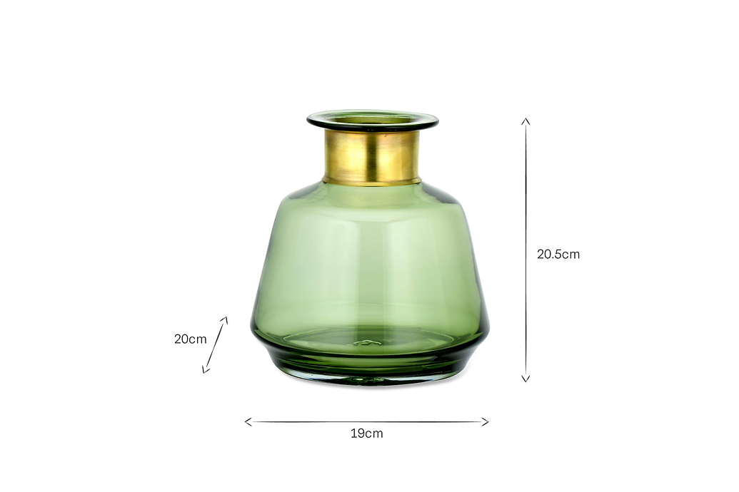 Miza Glass Vase - Green