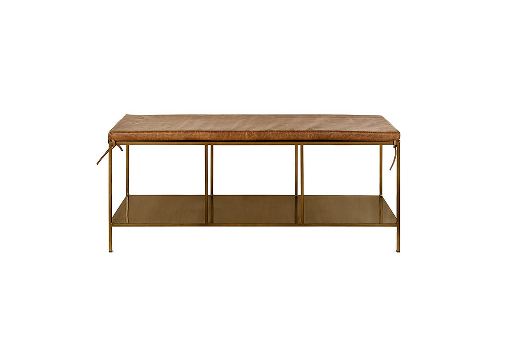 Mahi Iron & Leather Bench