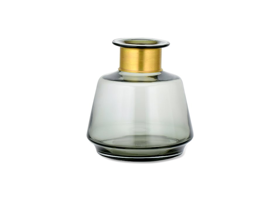 Miza Glass Vase - Smoke