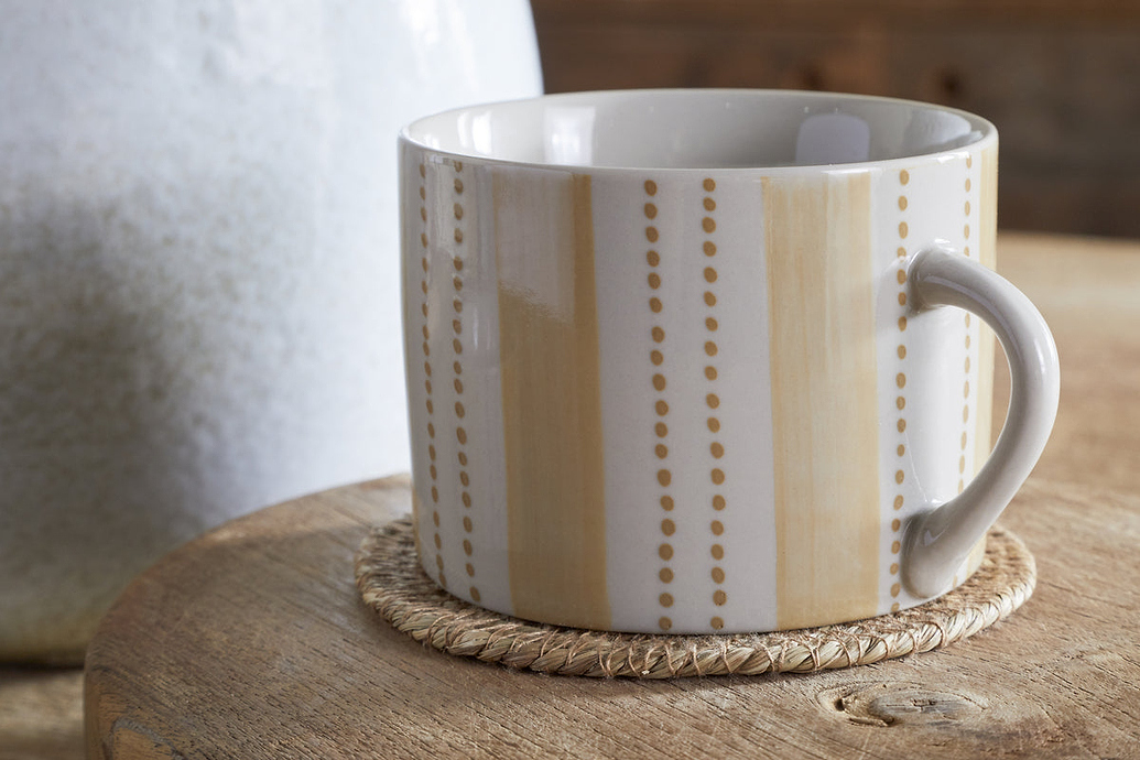 Patthar Mug - Cream & Sand - Large (Set of 2)