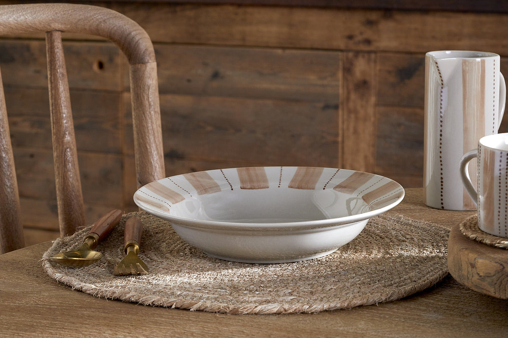 Patthar Pasta Bowl - Cream & Clay