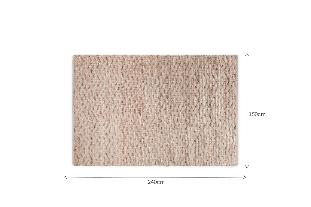 Nabami Chevron Jute Rug - Natural