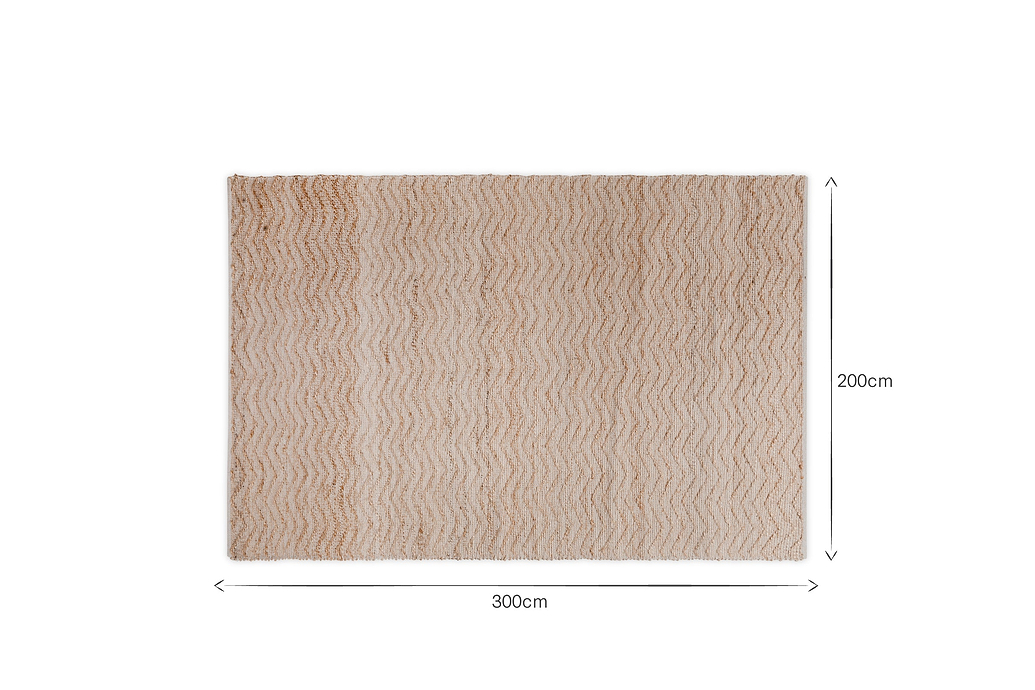 Nabami Chevron Jute Rug - Natural