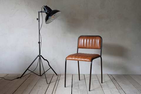 Narwana Ribbed Leather Chair