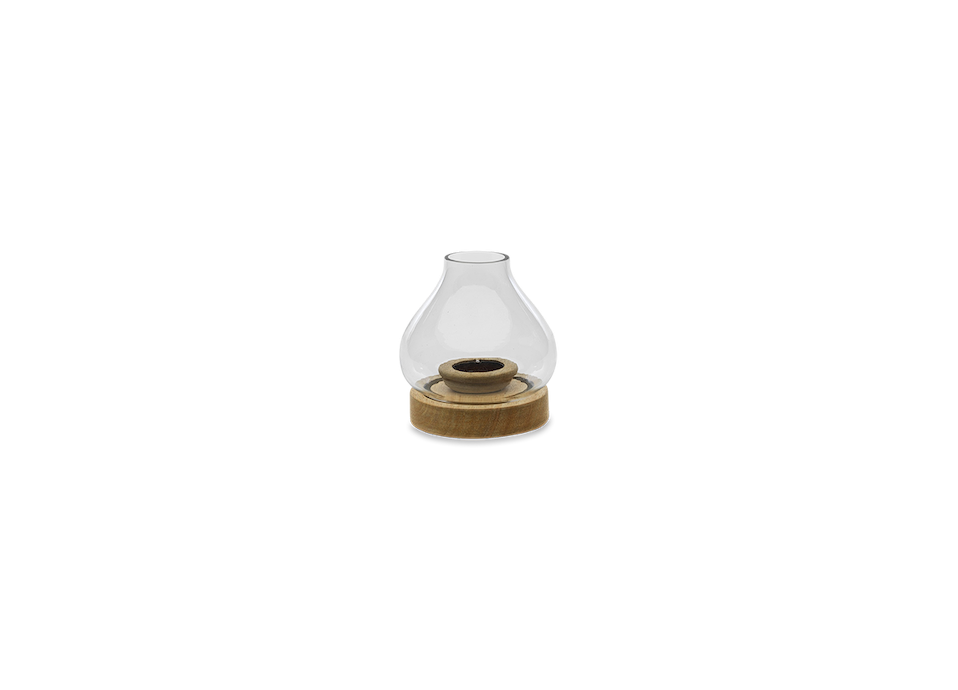 Naryla Mango Wood Lantern - Natural