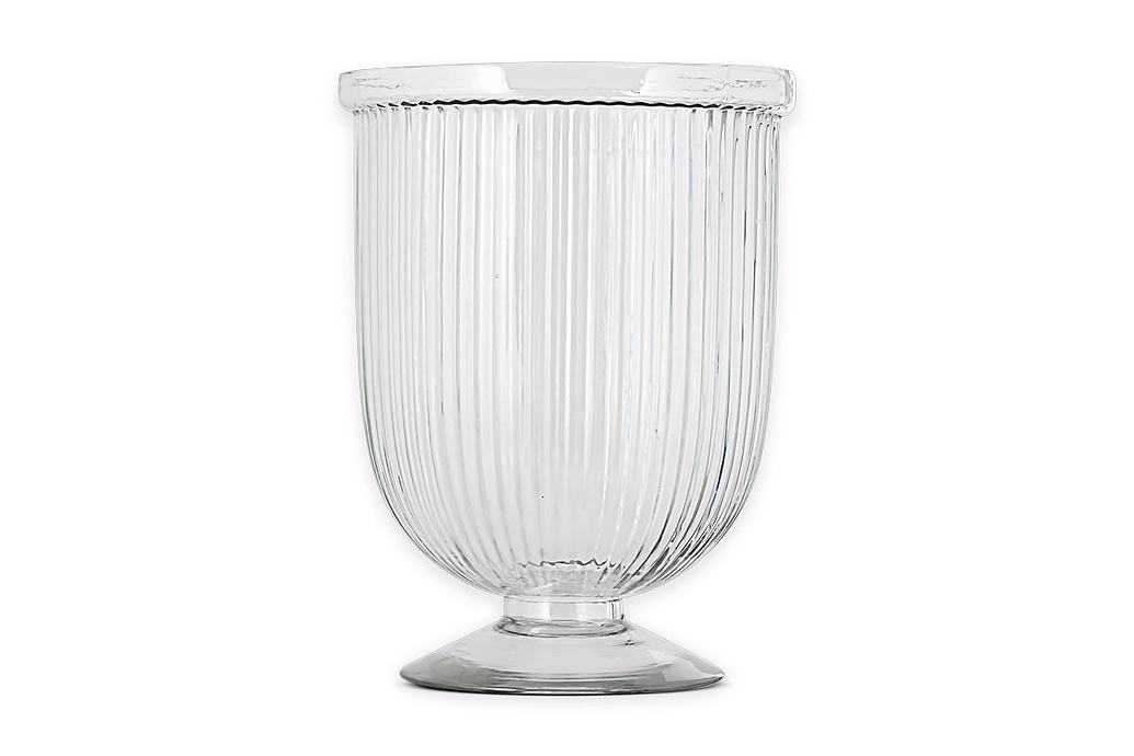 Nia Recycled Glass Candle Holder - Clear