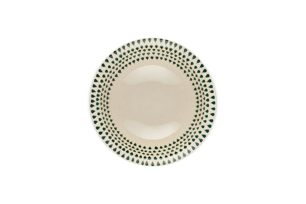 Juniper Drop Cereal Bowl - Cream & Juniper
