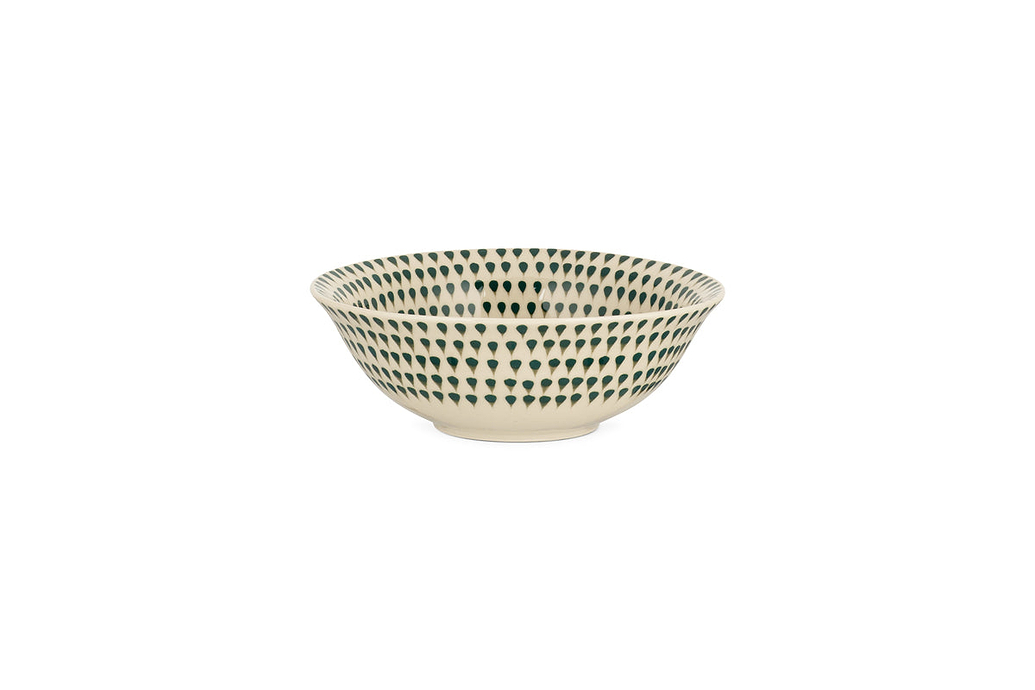 Juniper Drop Cereal Bowl - Cream & Juniper