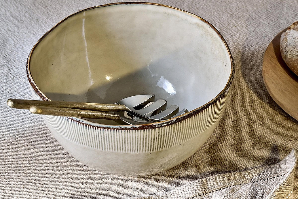 Malia Serving Bowl - Cream