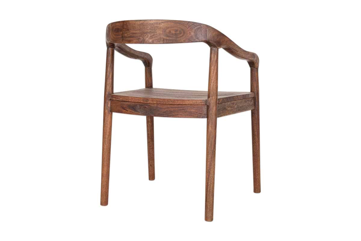 Anbu Acacia Dining Chair - Washed Walnut
