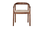 Anbu Acacia Upholstered Dining Chair - Washed Walnut