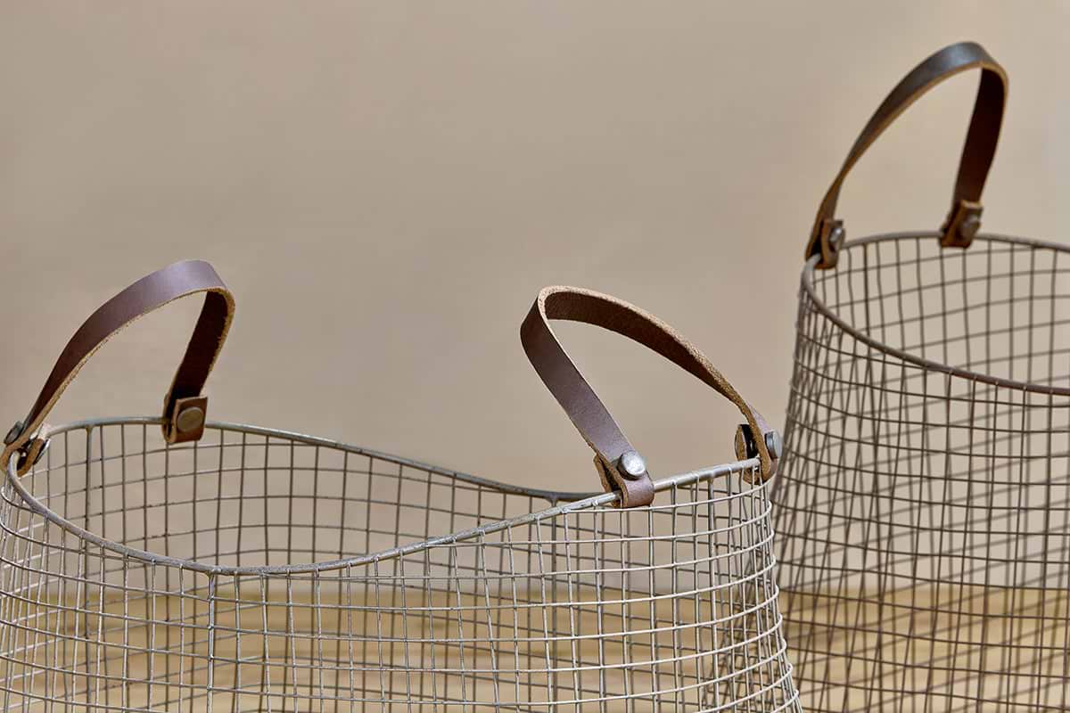 Adah Iron Baskets - Brown (Set of 2)