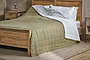 Amar Linen Bed Quilt - Olive