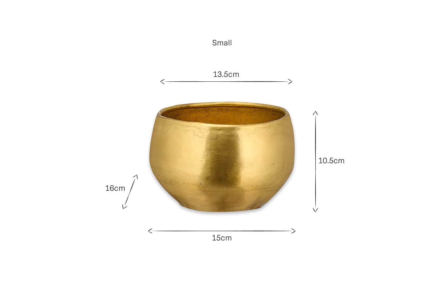 Atsu Brass Planter - Main Image