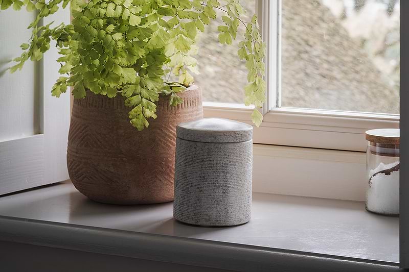 Asana Marble Storage Jar - Grey