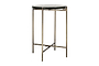Aluva Glass Side Table - Clear & Antique Brass
