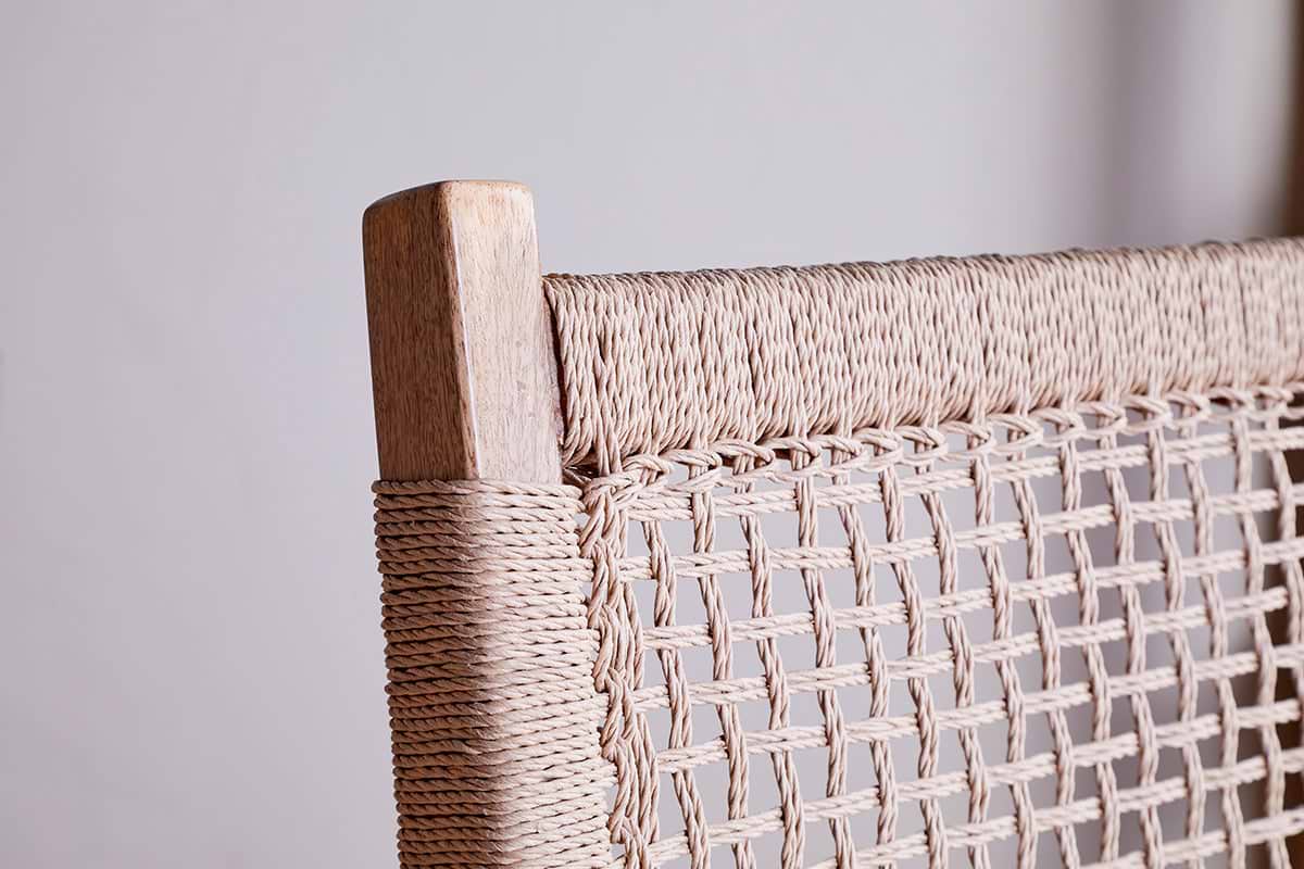Aamani Mango Wood & Cord Counter Chair - Natural-nkuku