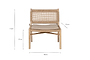Aamani Mango Wood & Cord Occasional Chair - Natural-nkuku