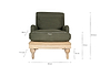 Abe Deconstructed Linen Armchair - Olive- nkuku