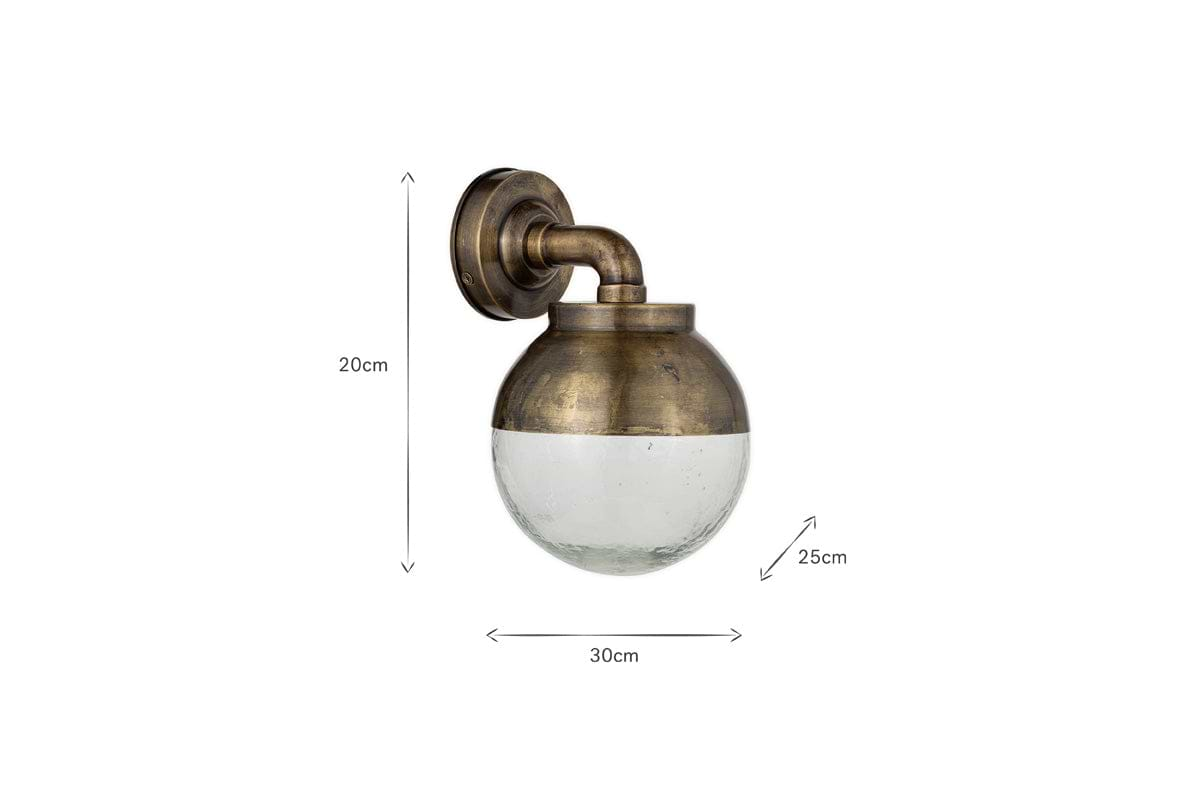 Abeo Outdoor Wall Lamp - Antique Brass-nkuku