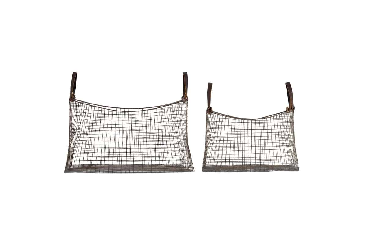 Adah Iron Baskets - Brown (Set of 2)-nkuku