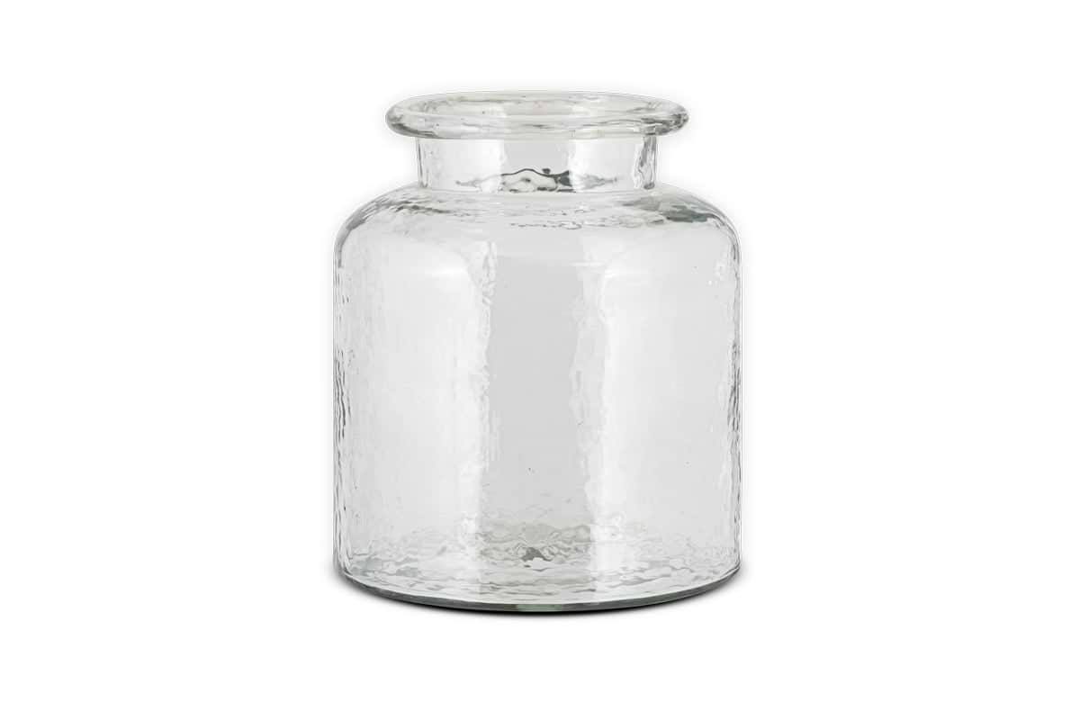 Akra Recycled Glass Vase - Clear-nkuku