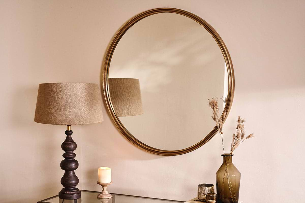 Almora Round Mirror - Large-nkuku