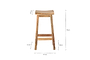 Ambi Wooden Stool - Tall-nkuku