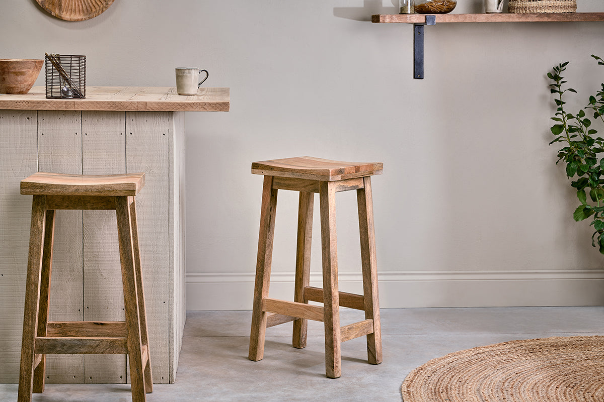 Ambi Wooden Stool - Tall-nkuku