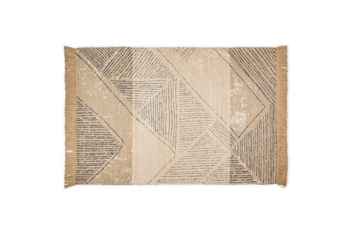 Anaisha Cotton & Jute Rug - Natural & Grey-nkuku