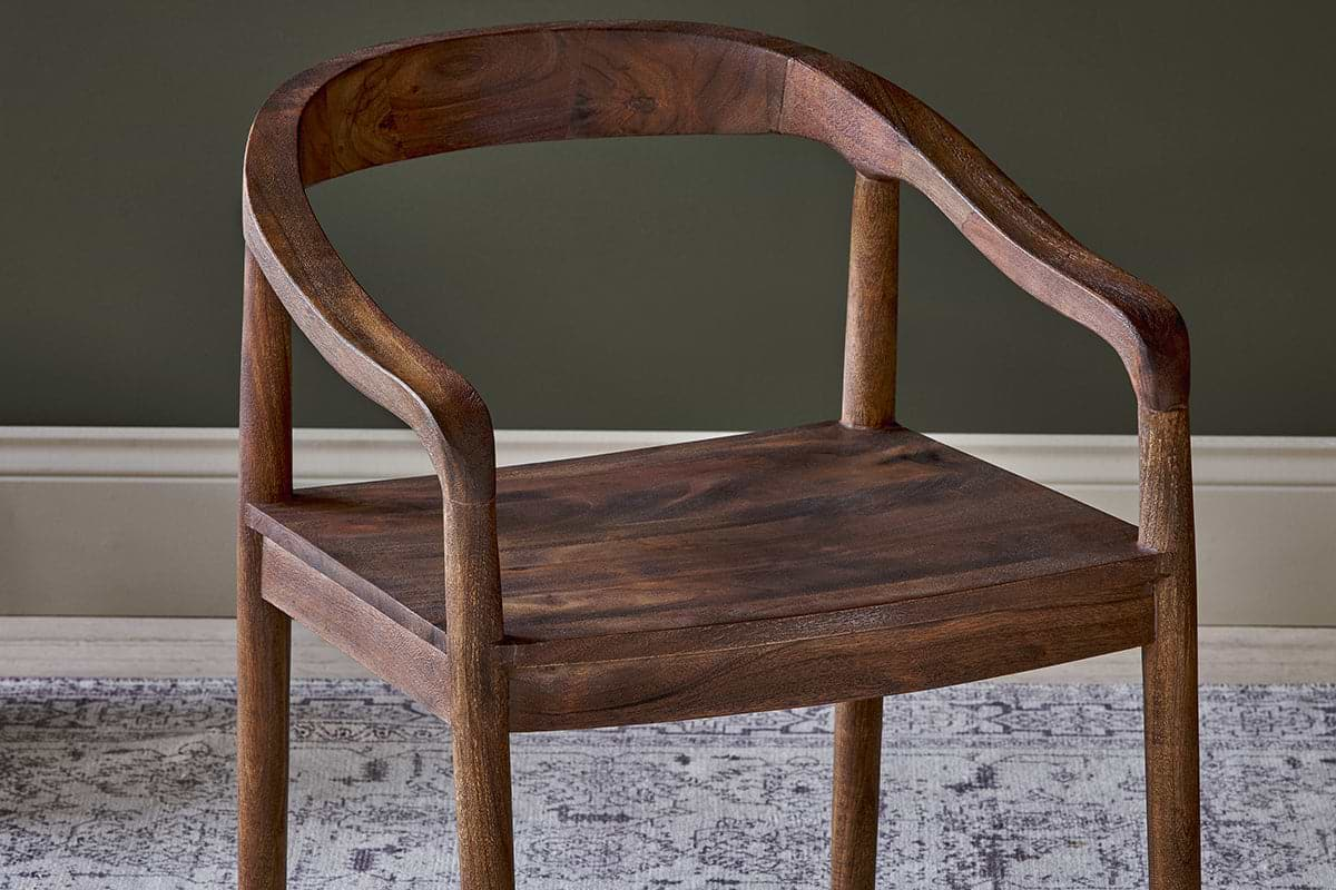 Anbu Acacia Dining Chair - Washed Walnut-nkuku