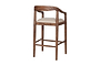 Anbu Acacia Upholstered Counter Chair - Washed Walnut-nkuku