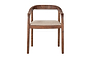 Anbu Acacia Upholstered Dining Chair - Washed Walnut-nkuku