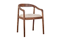 Anbu Acacia Upholstered Dining Chair - Washed Walnut-nkuku