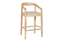 Anbu Mango Wood Upholstered Counter Chair - Natural-nkuku