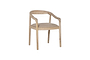 Anbu Mango Wood Upholstered Dining Chair - Natural-nkuku