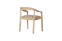 Anbu Mango Wood Upholstered Dining Chair - Natural-nkuku